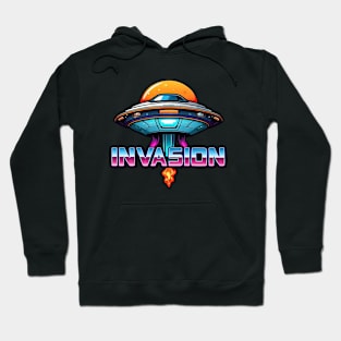 UFO Spaceship Alien Invasion Hoodie